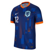 Camisa de Futebol Holanda Jeremie Frimpong #12 Equipamento Secundário Europeu 2024 Manga Curta